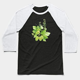 Hop Cones & Leaves Baseball T-Shirt